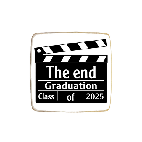 "The End" Graduation Custom Cookies
