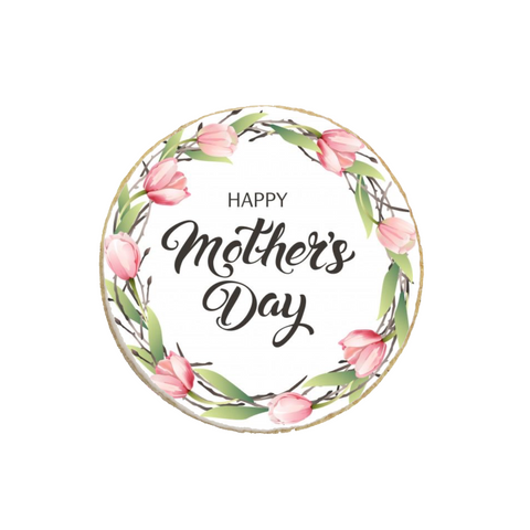 Tulip Floral Happy Mother's Day Custom Cookies
