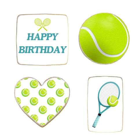 Tennis Themed Custom Cookies