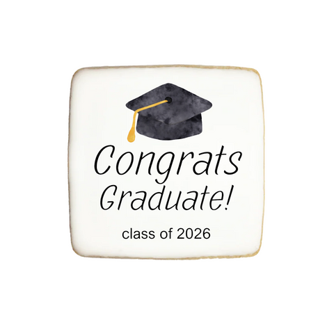 "Congrats Graduate" Class of 2026 Graduation Custom Cookies