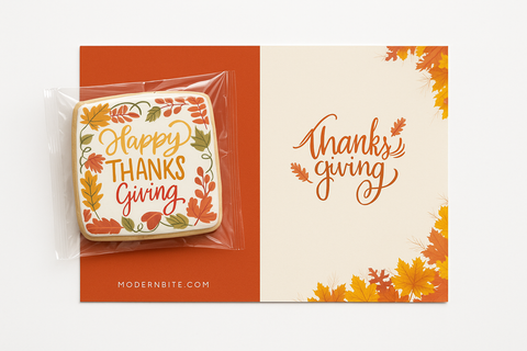 "Happy Thanksgiving" Thanksgiving Cookie Card