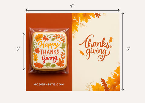 "Happy Thanksgiving" Thanksgiving Cookie Card