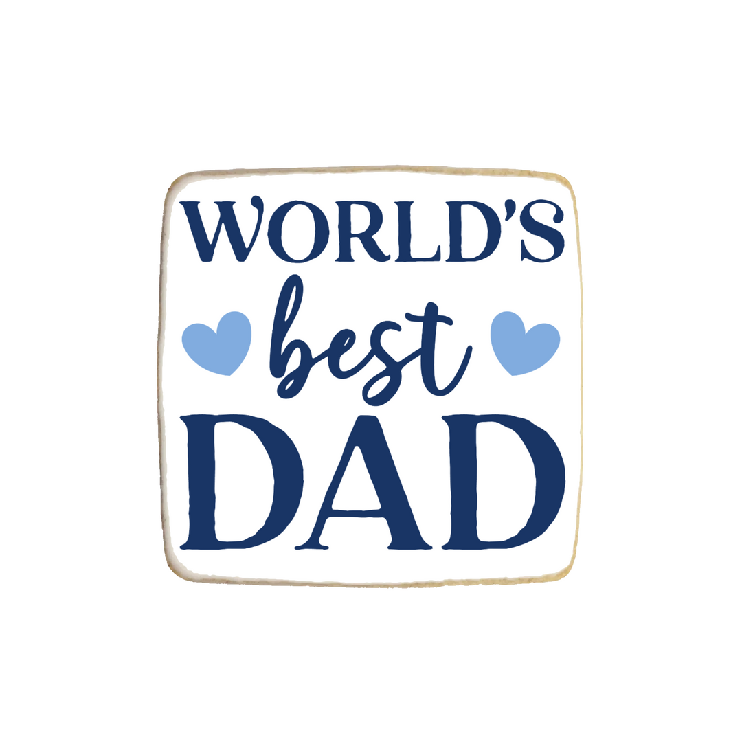 "World's Best Dad" Father's Day Custom Cookies - Modern Bite