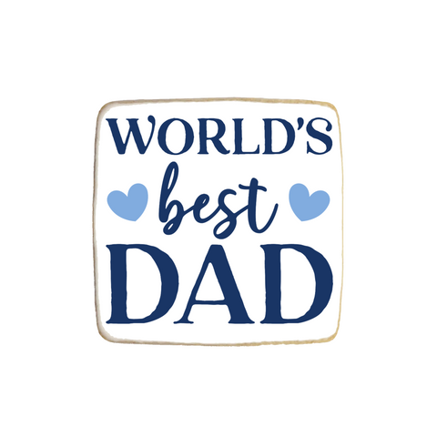 "World's Best Dad" Father's Day Custom Cookies