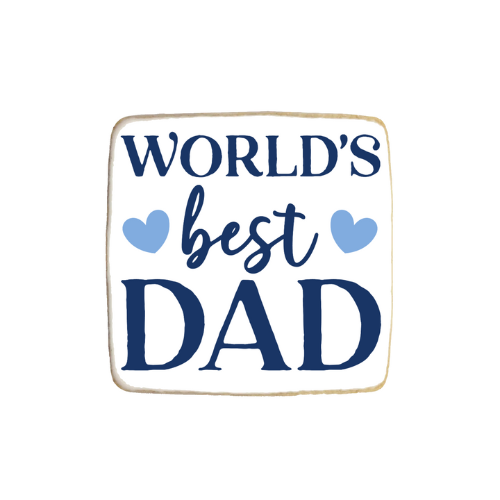 "World's Best Dad" Father's Day Custom Cookies