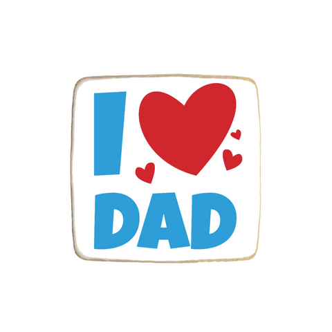 "I Love Dad" Father's Day Custom Cookies