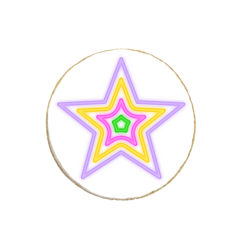 “Neon Glow Party” Birthday Custom Cookies