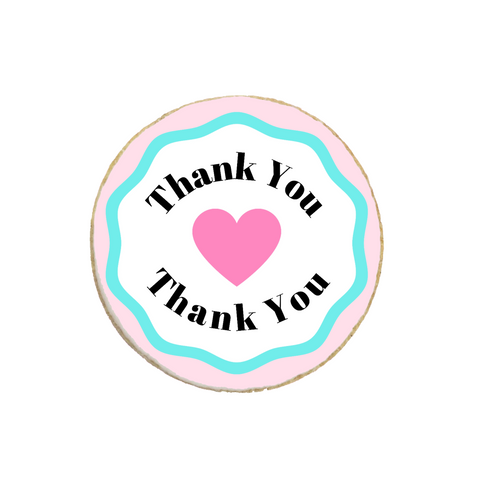 Pastel "Thank You" Custom Appreciation Cookies
