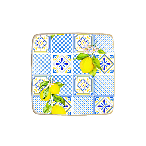 Mediterranean Lemon Tile Cookies | Add Your Text