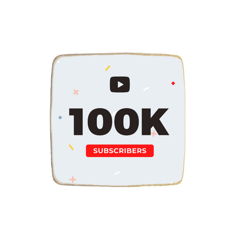 "Youtube 100k, 200k, 300k+ Subscribers" Custom Celebration Cookies