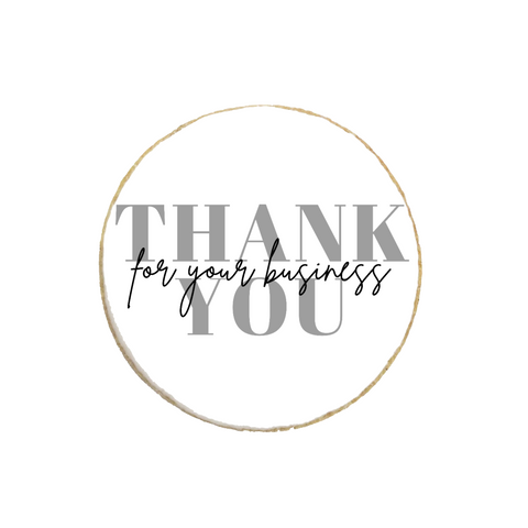 "Thank You For Your Business" Custom Appreciation Cookies
