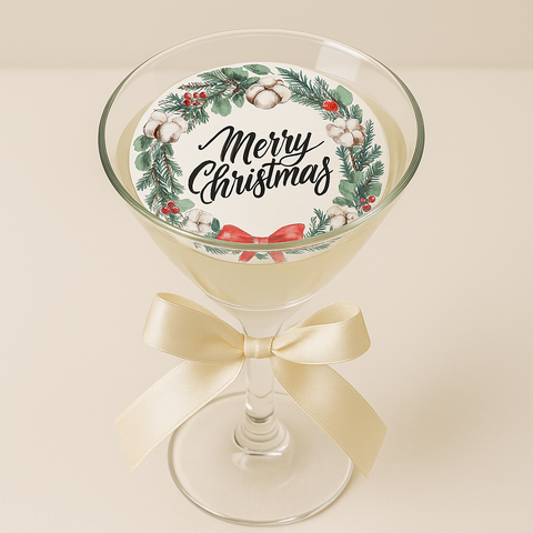 Merry Christmas Printed Drink Toppers