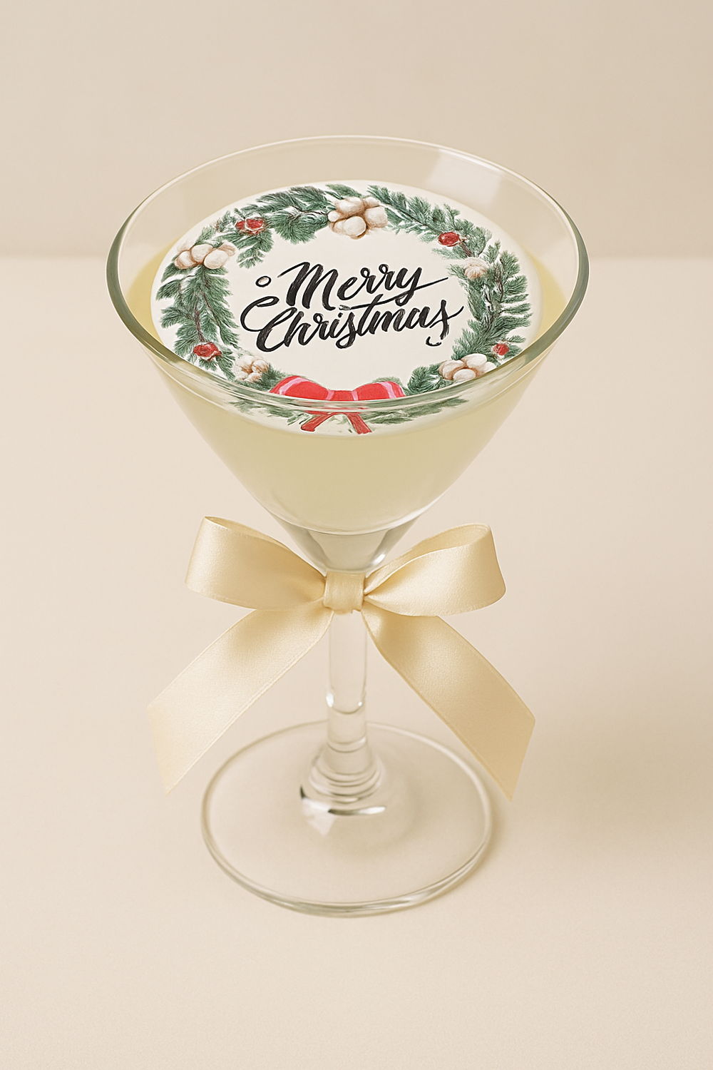 Merry Christmas Printed Drink Toppers - Modern Bite